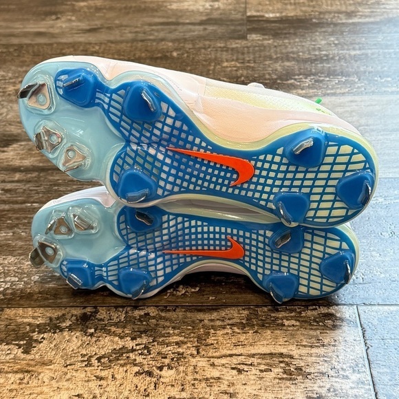 Nike Force Trout 9 Pro Cleats White Volt Aquarius Blue Men Size 7 FQ7941-100 NEW - Picture 13 of 14